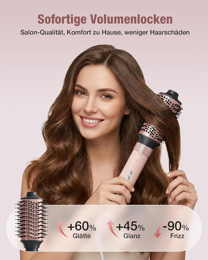 6-in-1 Hairstyler, Airstyler, Lockenstab, 110000 U/Min Hochgeschwindigkeit Lonen Föhn Locken oder Gl