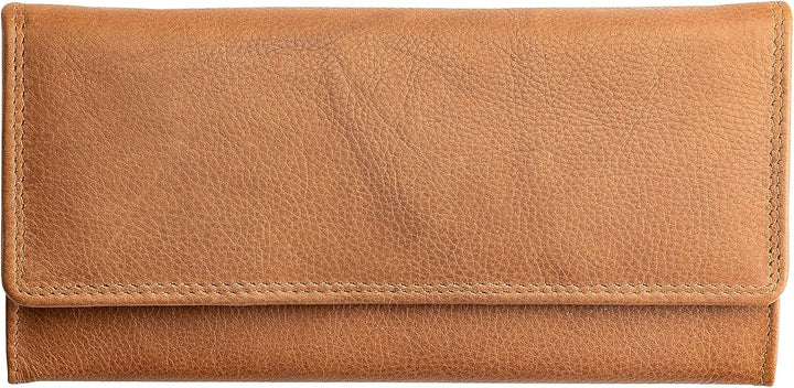 Josephine Osthoff Geldbörse Damen Leder Länglich Portemonnaie mit Reissverschluss KleinGeldbörse Kre
