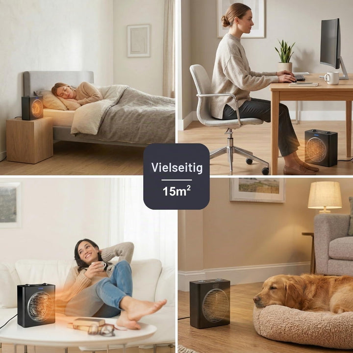 BLACK+DECKER - Heizlüfter 2000W, 3 Modi, sicher 2000W | Kompakt, 2000W | Kompakt