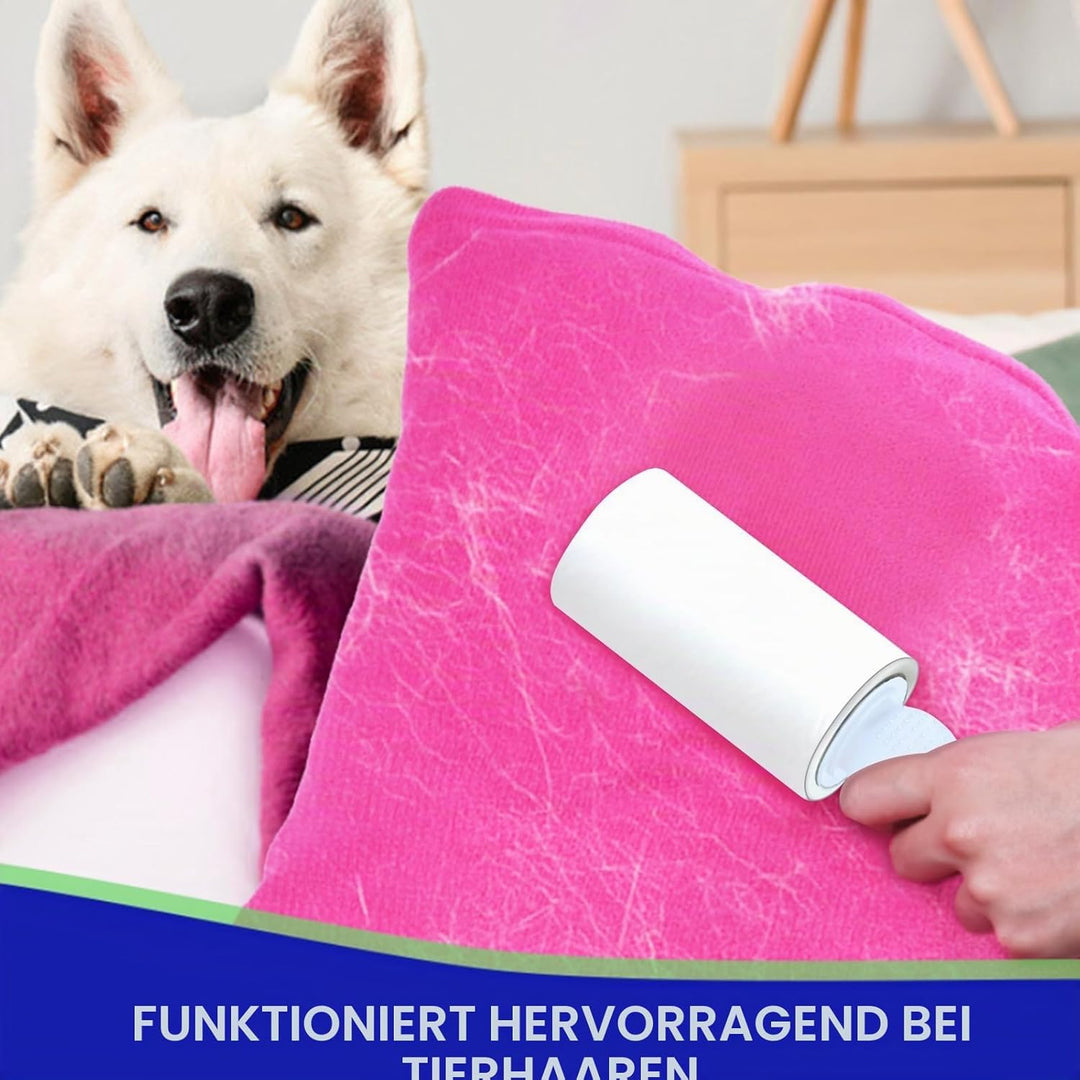 Fusselroller für Tierhaare 540 Blatt, extra klebriger tragbarer Fusselentferner, Fusselroller Kleidu