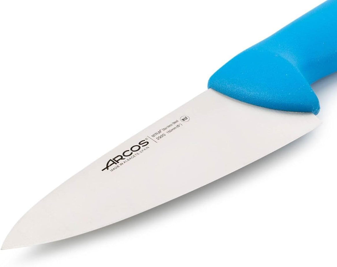 Arcos Kochmesser aus Nitrum Edelstahl 15 cm - Griff aus Polypropylen, Ideal für Köche - Blau, Serie