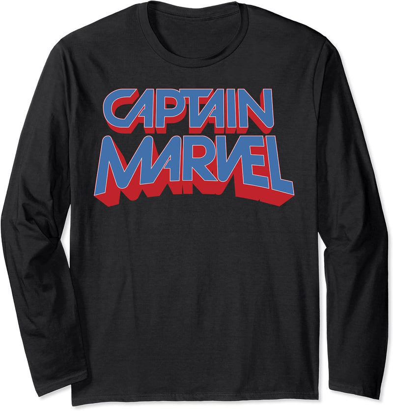 Marvel Captain Marvel Movie Logo Langarmshirt