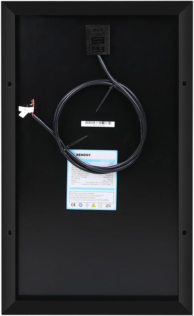 Renogy 30 W Solarmodul Mono 12 V (Schlankes Design) Solarpanel, Solarzelle, Photovoltaikmodul für Au