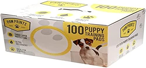 Paw Prints 100 x grosse absorbierende Trainingsunterlagen für Hunde und Welpen, transparent