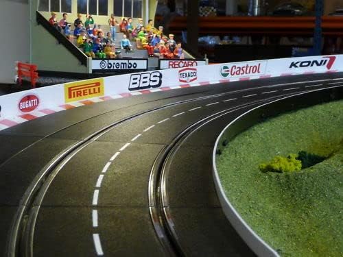 Slotcar Rennbahn LEITPLANKE Bande + Aufkleber 4cm x 200cm für Carrera DIGITAL