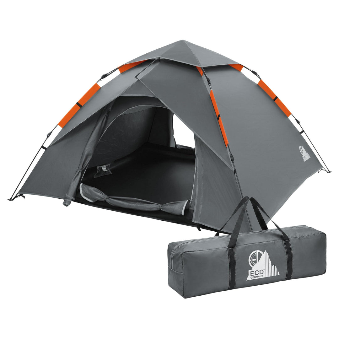 ECD Germany Pop-Up Zelt wasserdicht 4 Personen, Camping Zelt Outdoor, Schnellaufbau Wurfzelt Winddic