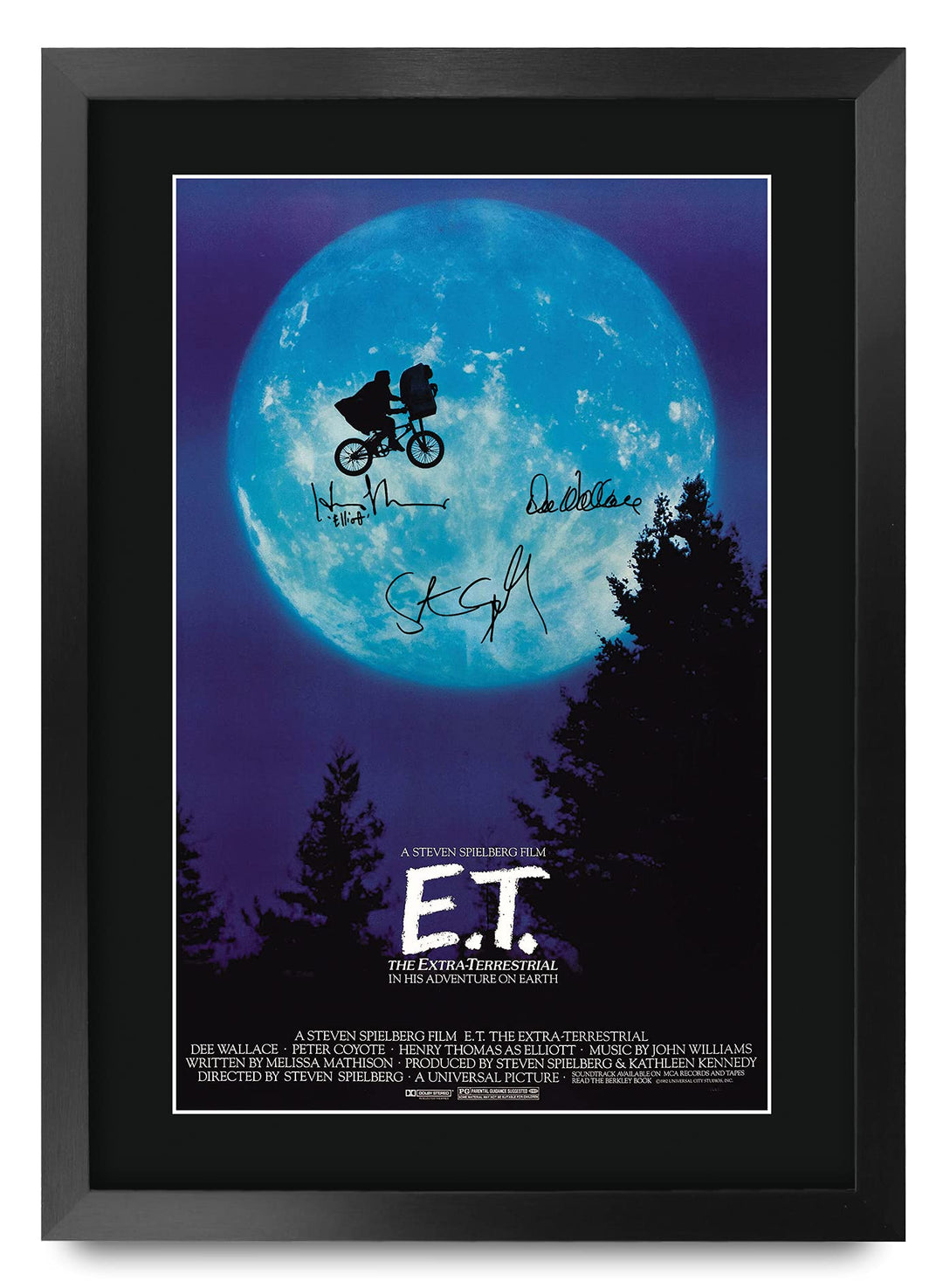 HWC Trading E.T. The Extra-Terrestrial A3 Gerahmte Signiert Gedruckt Autogramme Bild Druck-Fotoanzei