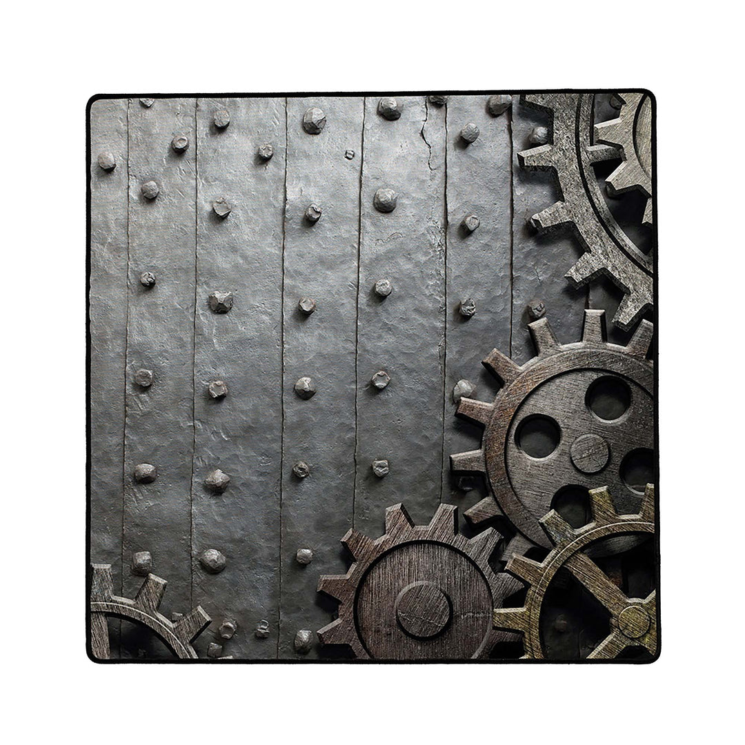Immersion Spielunterlage, Schreibtischunterlage, Allzweckmatte, Motiv: Rusty Gear, 76x76cm 2009766