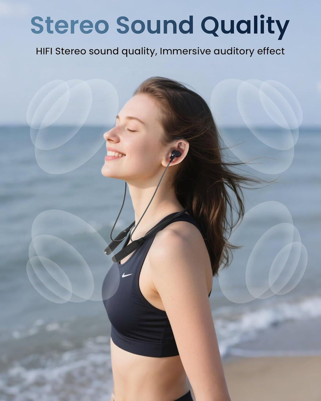 LAMA Bluetooth 6.0 Kopfhörer Sport Ohrhörer 30 Std. Spielzeit ENC Noise Cancelling Kabellos Sportkop