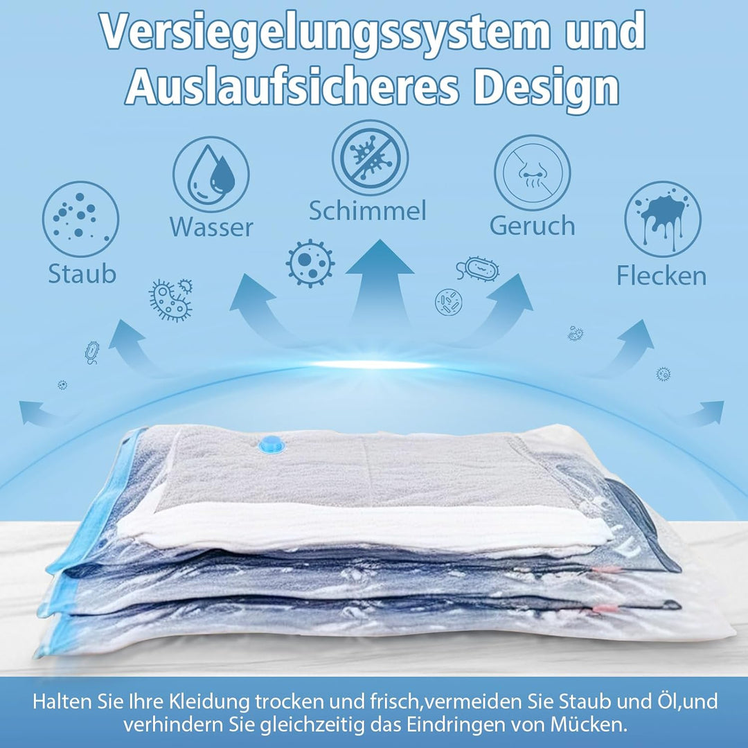 Vakuumbeutel für Kleidung 20 Stück mit Elektrischer Luftpumpe Vakuumierbeutel (5xJumbo/5xGross/5xMit