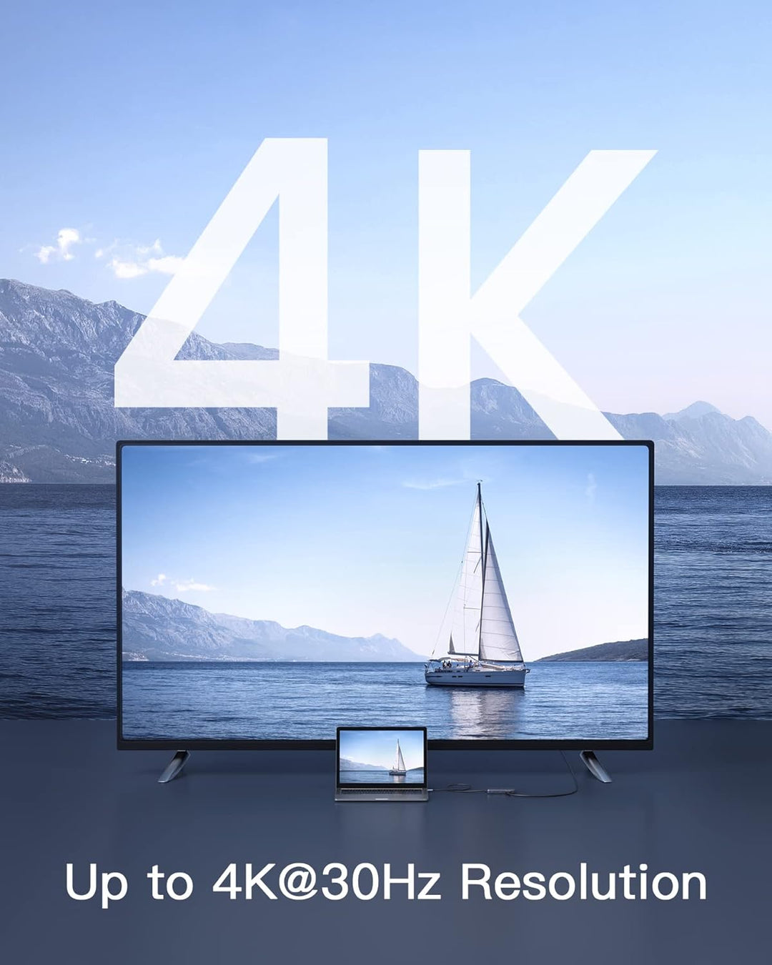 Inateck 7 in 1 USB C Hub mit 4K HDMI, PD 100W, 3 USB A 3.2 10Gbps, SD/TF Kartenleser, 50cm Kable, ko