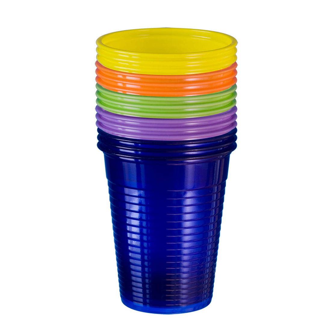 wellsamed 3000 Stück bunte Becher Trinkbecher Rainbow Partybecher (3.000 x 180 ml = 3000er Pack) Kal