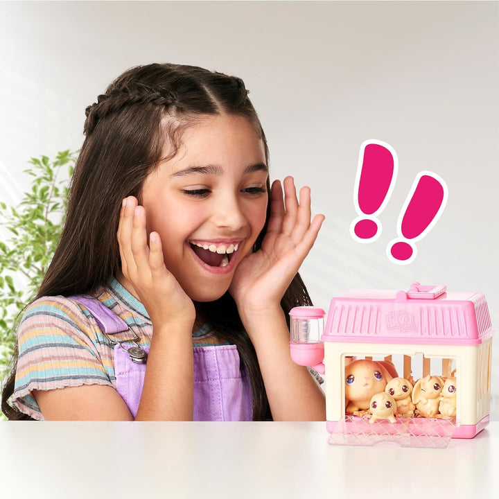 Little Live Pets - Mama Surprise Minis Bunny, Plüschhase mit Geräuschen und Bewegungen, die Babys, i
