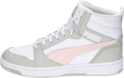 PUMA Unisex Rebound V6 Sneaker 39 EU Puma White Frosty Pink Sedate Gray, 39 EU Puma White Frosty Pin