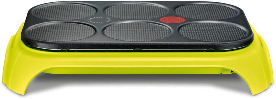 Tefal PY5593 Crep'Party Colormania Crêpemaker | Platte mit 6 Crêpe-Mulden | Thermo-Spot-Temperaturin