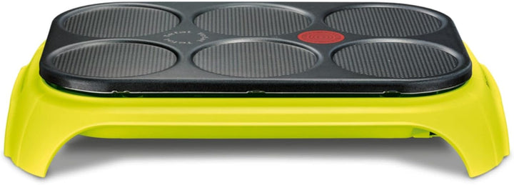 Tefal PY5593 Crep'Party Colormania Crêpemaker | Platte mit 6 Crêpe-Mulden | Thermo-Spot-Temperaturin