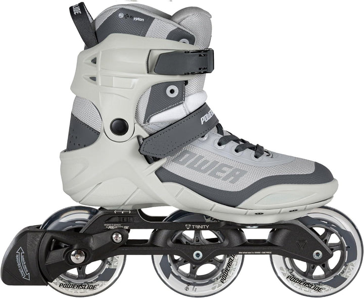 Powerslide Inline Skates Phuzion Krypton Grey 100, Unisex für Herren und Damen in Grau, 100mm/83A Ro
