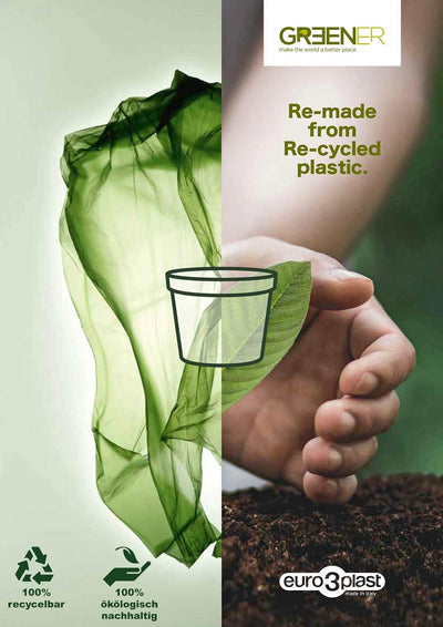 Euro3Plast 3157.03 Kebe Pflanzkasten 40 cm mit Wasserspeicher und Rollen in Weiss Ökologisch nachhal