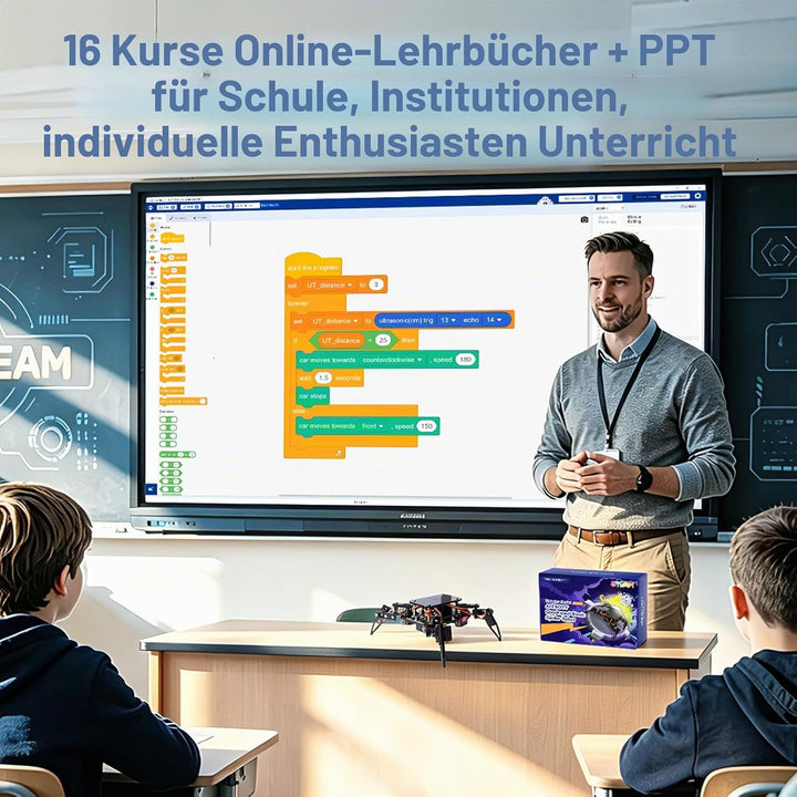 STEM Robotics Science Kits für Erwachsene, ESP8266 Spider Robot Building Kit, App-Fernbedienung, Wal