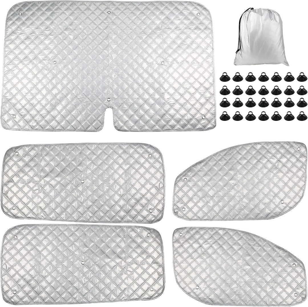 Thermomatte Fahrerhaus Innen für Ford Transit Custom, 5 STK Wasserdicht UV-Proof Sonnenschutz Auto F