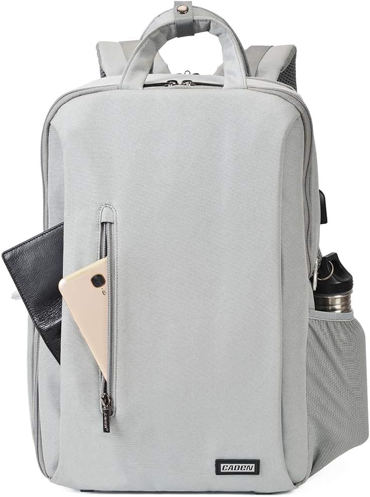 CADeN Kamerarucksack Wasserabweisend Diebstahlsicher 15.6 '' Laptopfach Fotorucksack & Reise Kamerat