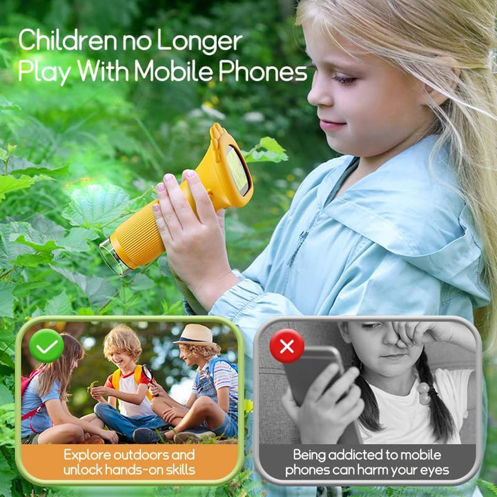 Mikroskop Handy für Kinder, Prabensei 2,0-Zoll 1000X KinderMikroskop, USB Mikroskop mit 8 einstellba