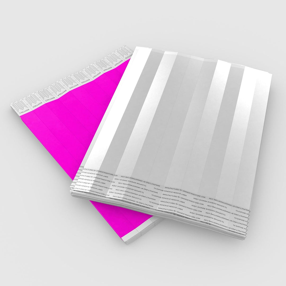 500 Eintrittsbänder aus Tyvek zum selbst gestalten und bedrucken in Pink von GA Event Solutions - Pa