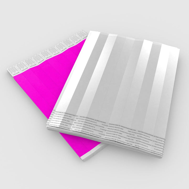 500 Eintrittsbänder aus Tyvek zum selbst gestalten und bedrucken in Pink von GA Event Solutions - Pa