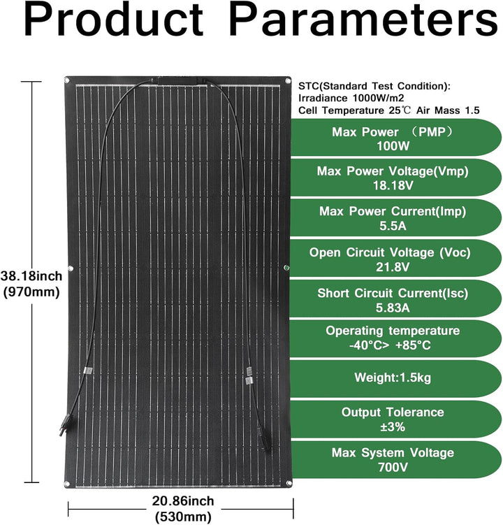 200W Kit etfe Flexible Solarpanel 2 * 100W 18V mit 20A Laderegler Hocheffizient Monokristalline Sola