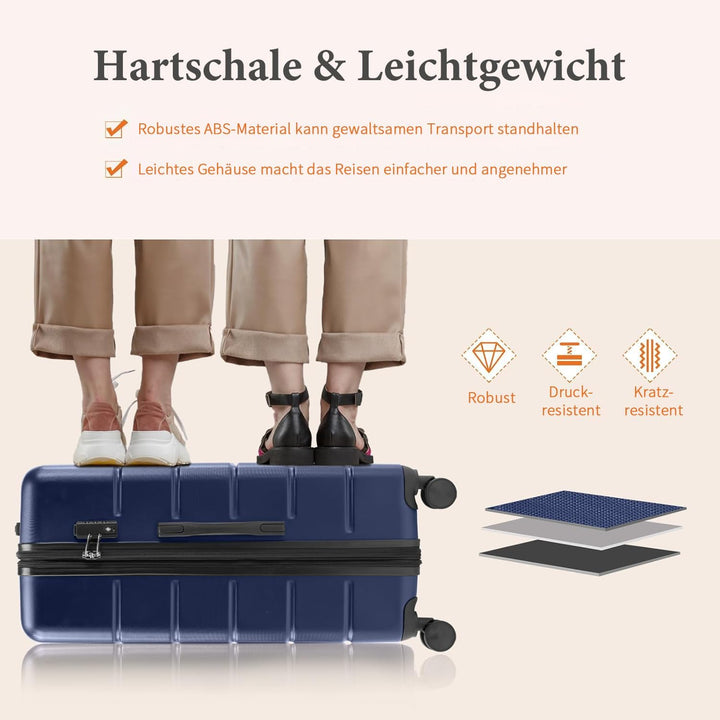 DUMOS 3tlg. Hartschalenkofferset Hard Shell Basic Hartschalenkoffer Trolley Koffer offerset Gepäck R