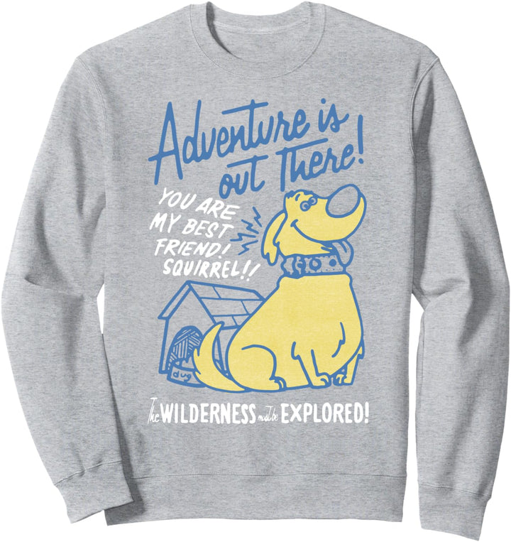 Disney Pixar Up Dug Adventure Is Out There Line Art Sweatshirt