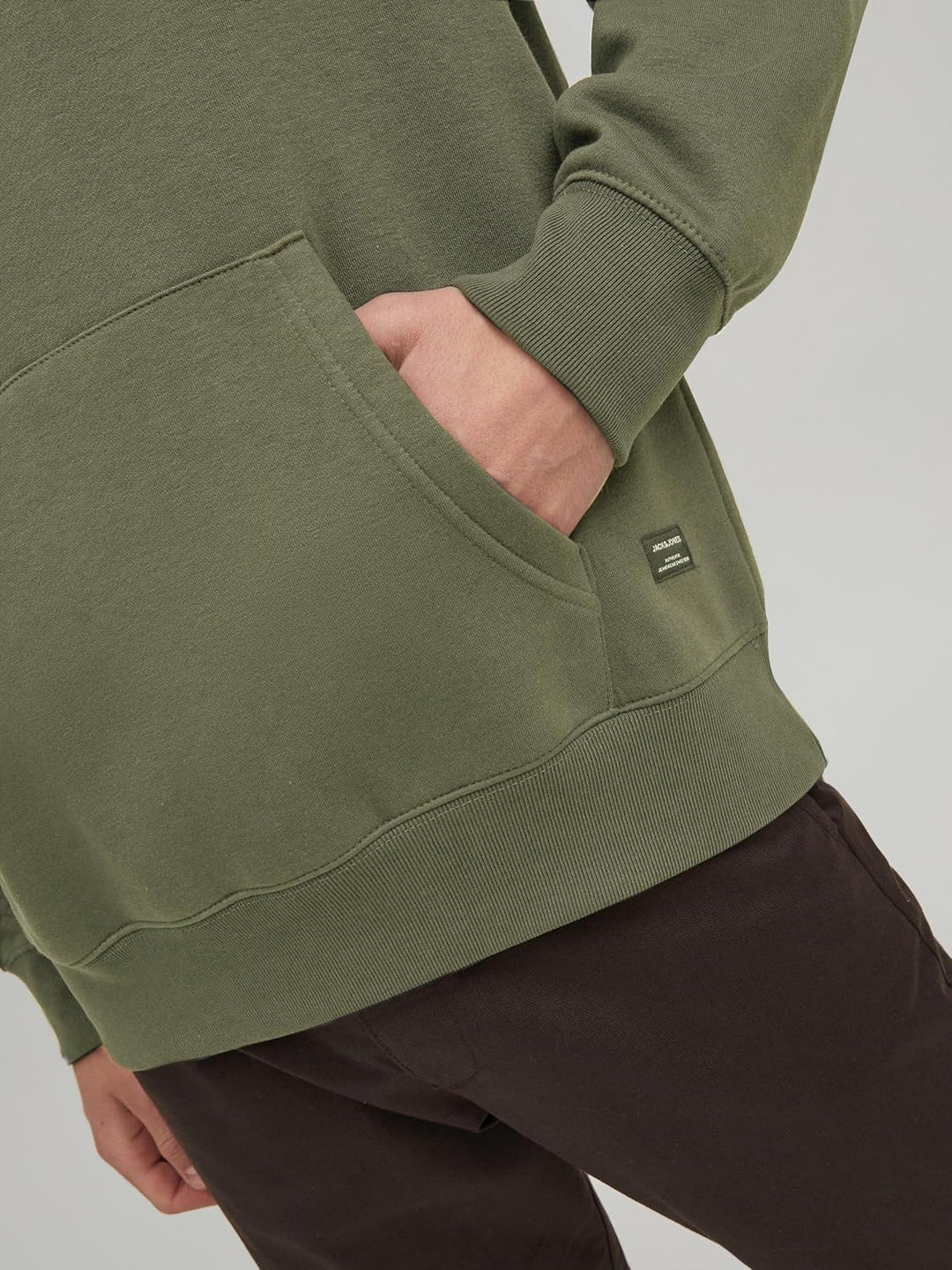 JACK & JONES Herren Basic Hoodie Soft Sweat Hood Jumper Kapuzen Pullover XS Grün (Dusty Olive/Reg),