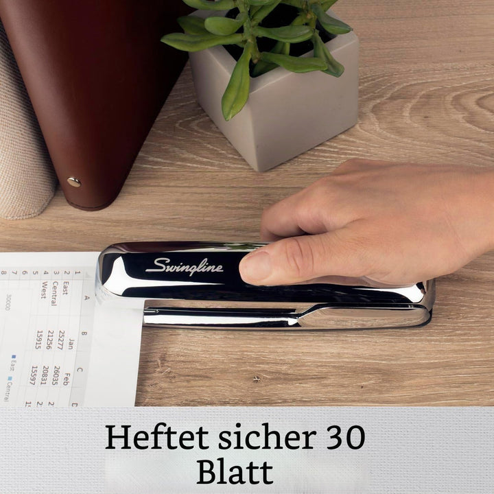 Swingline Heftgerät, 747 Iconic Desktop Heftgerät, 25 Blatt Kapazität, Schreibtisch, Büro, Chrom (74
