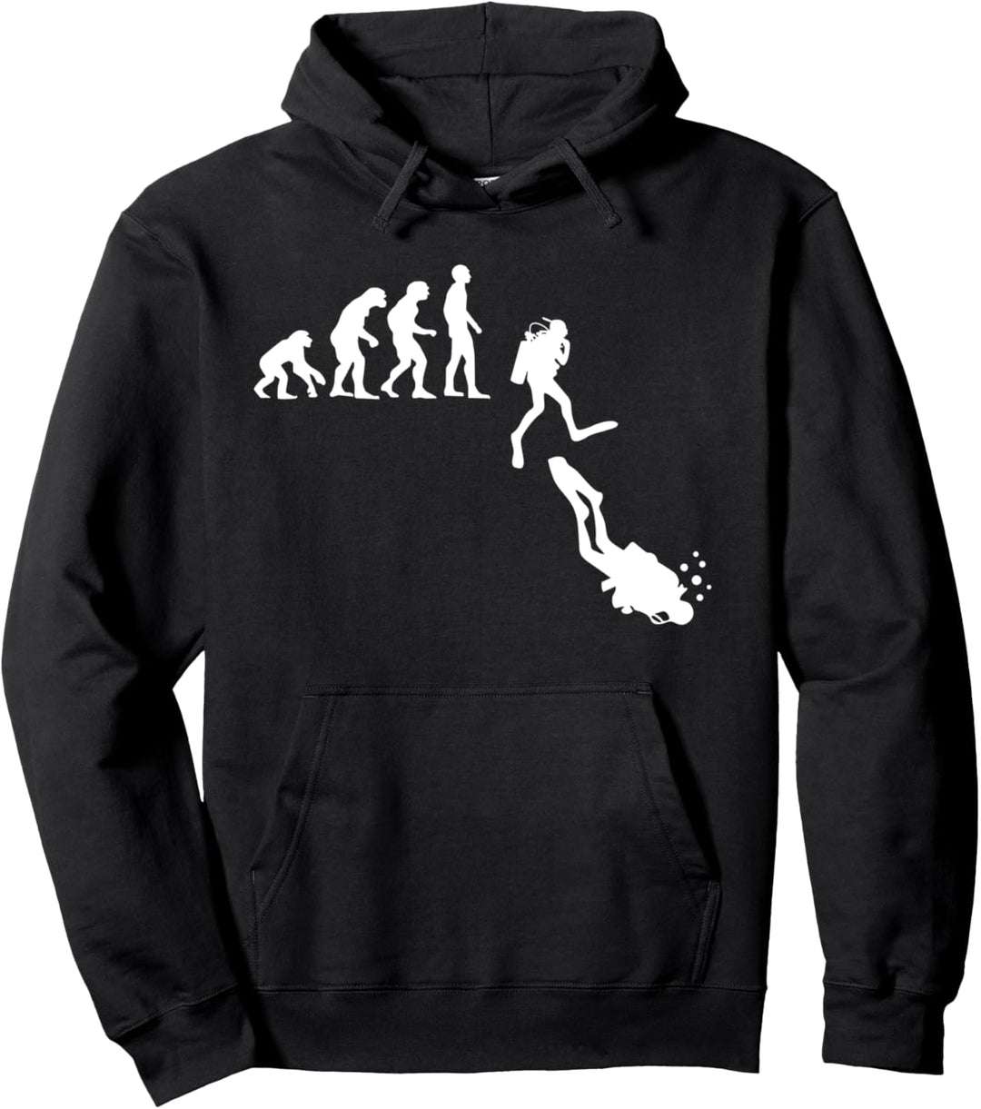 Tauchen Evolution Menschen Entwicklung Idee Pullover Hoodie