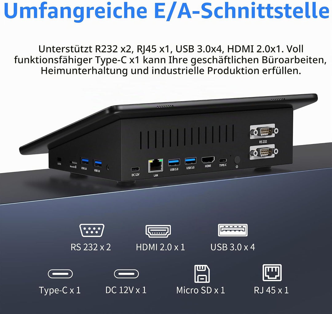 HEIGAOLAPC Mini Computer PC Mini Deko PC Win11 Pro Intel N5095, 8GB RAM, 128GB eMMC, Mini-pc mit Tou