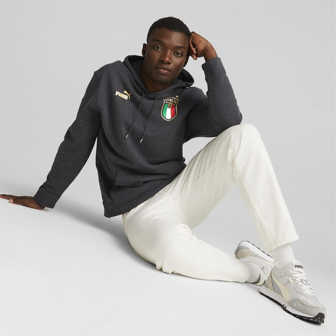 PUMA Herren Tops Italien ftblCulture Hoodie Herren XXL Graubeige, XXL Graubeige