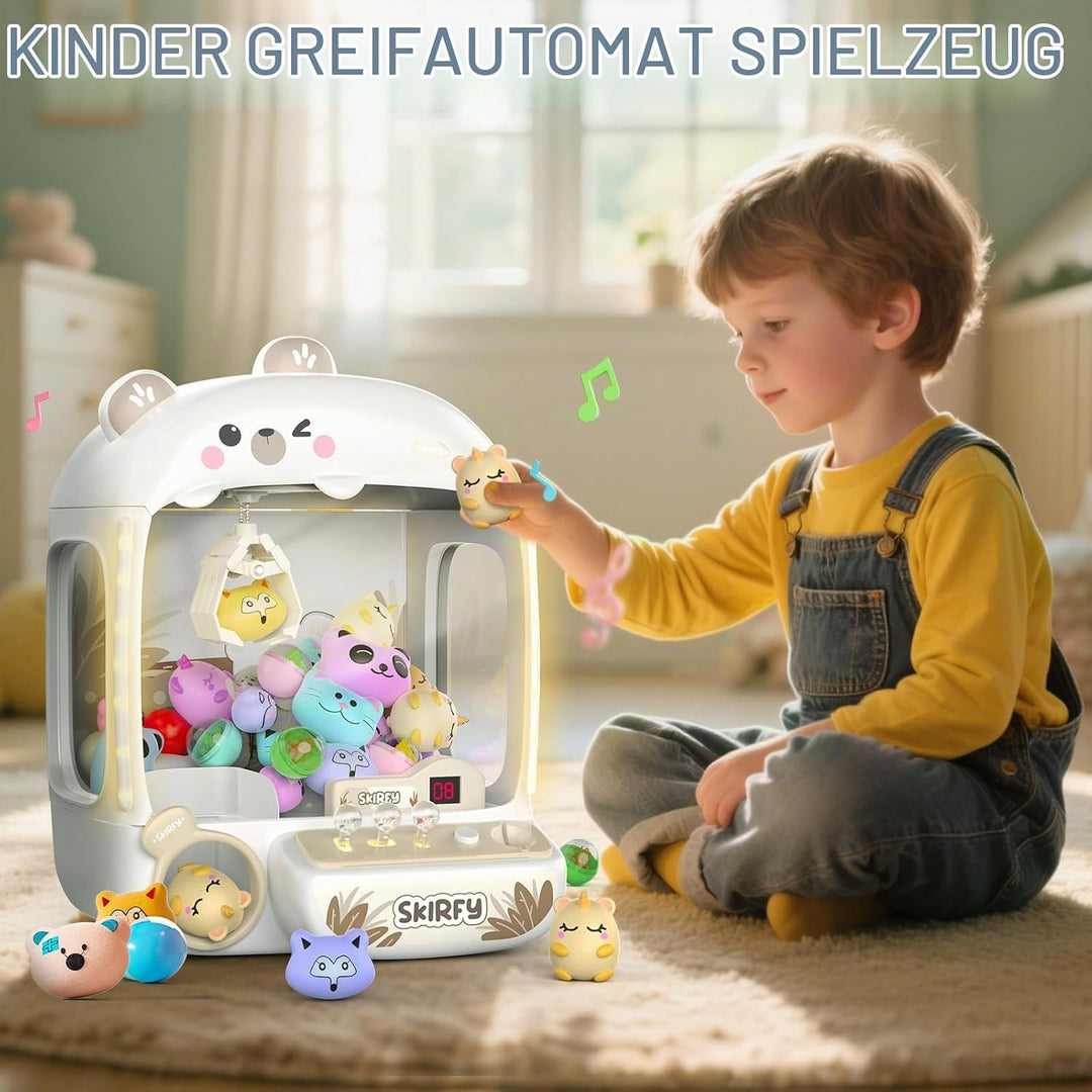 Skirfy Greifautomat für Kinder, Bärenspielzeug für Mädchen ab 6 Jahren, Mini-Verkaufsautomat für Kin