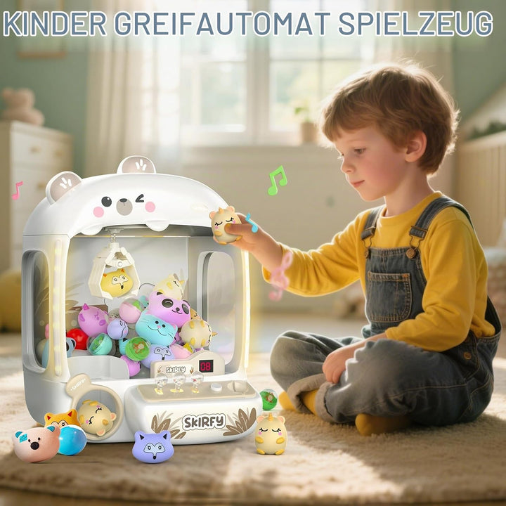 Skirfy Greifautomat für Kinder, Bärenspielzeug für Mädchen ab 6 Jahren, Mini-Verkaufsautomat für Kin