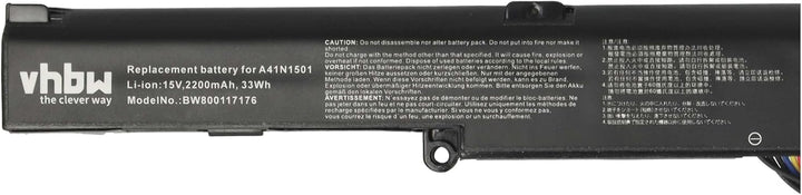 vhbw Akku kompatibel mit Asus N752VX-GC116T, N752VX-GC120T, N752VX-GC128T, N752VX-GC131T Notebook (3