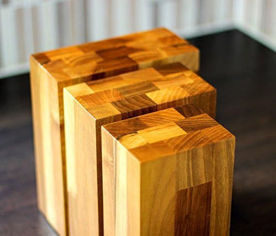 Schubica Messerblock BLOQ 701 unbestückt | Magnetblock Holz für 6 Messer | Nussbaum Messerleiste | M