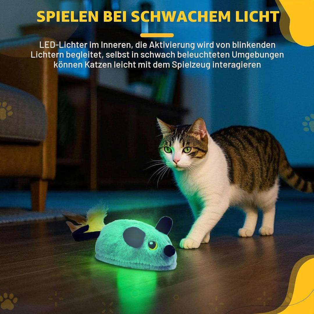 Elektrische Spielmaus für Katzen, Fernbedienung Maus Katzenspielzeug, Interaktives Katzenspielzeug m