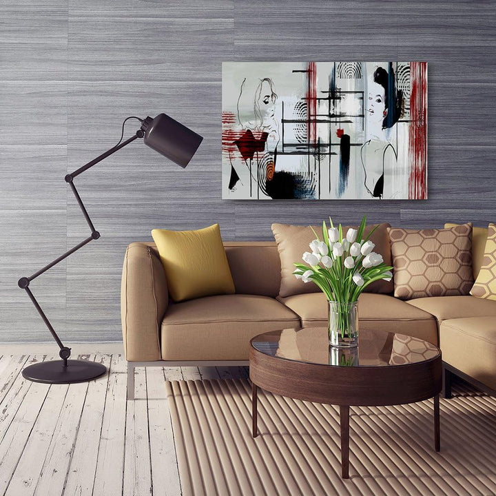 Feeby. Wandbild - 1 Teilig - 80x120 cm, Leinwand Bild Leinwandbilder Bilder Wandbilder Kunstdruck, M