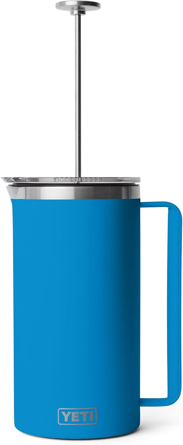 YETI Rambler Stempelkanne Mit DuraSip Keramikbeschichtung, Big Wave Blue, 64 oz (1.9 L), Big Wave Bl