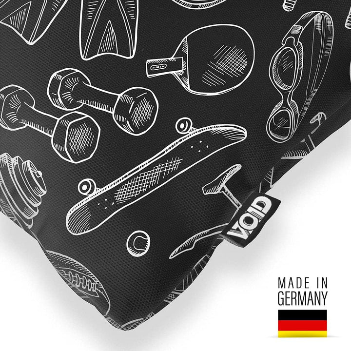 VOID Sportgeräte Grafikmuster Kissenbezug Kissenhülle Sofakissen Kissen Deko Outdoor-Kissen Dekokiss