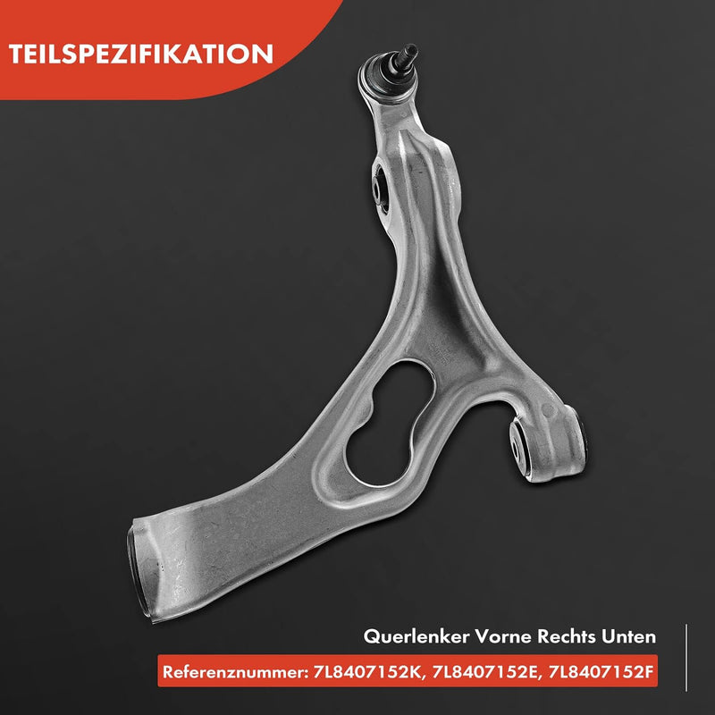 Frankberg 1x Radaufhängung Lenker Vorne Rechts Unten Kompatibel mit Q7 4LB 2010-2015 C.a.y.e.n.n.e 9