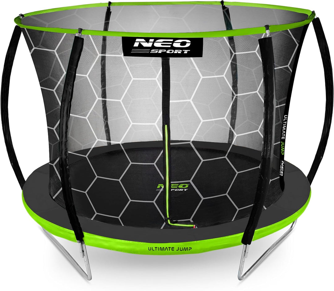 Neo-Sport Trampolin Outdoor Kinder Gartentrampolin Sicherheitsnetz Innen Leiter Gepolsterte Stangen
