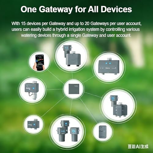 LinkTap G2S Drahtlose Bewässerungscomputer, Gateway, Wassermengenzähler - Automatische Bewässerungsu