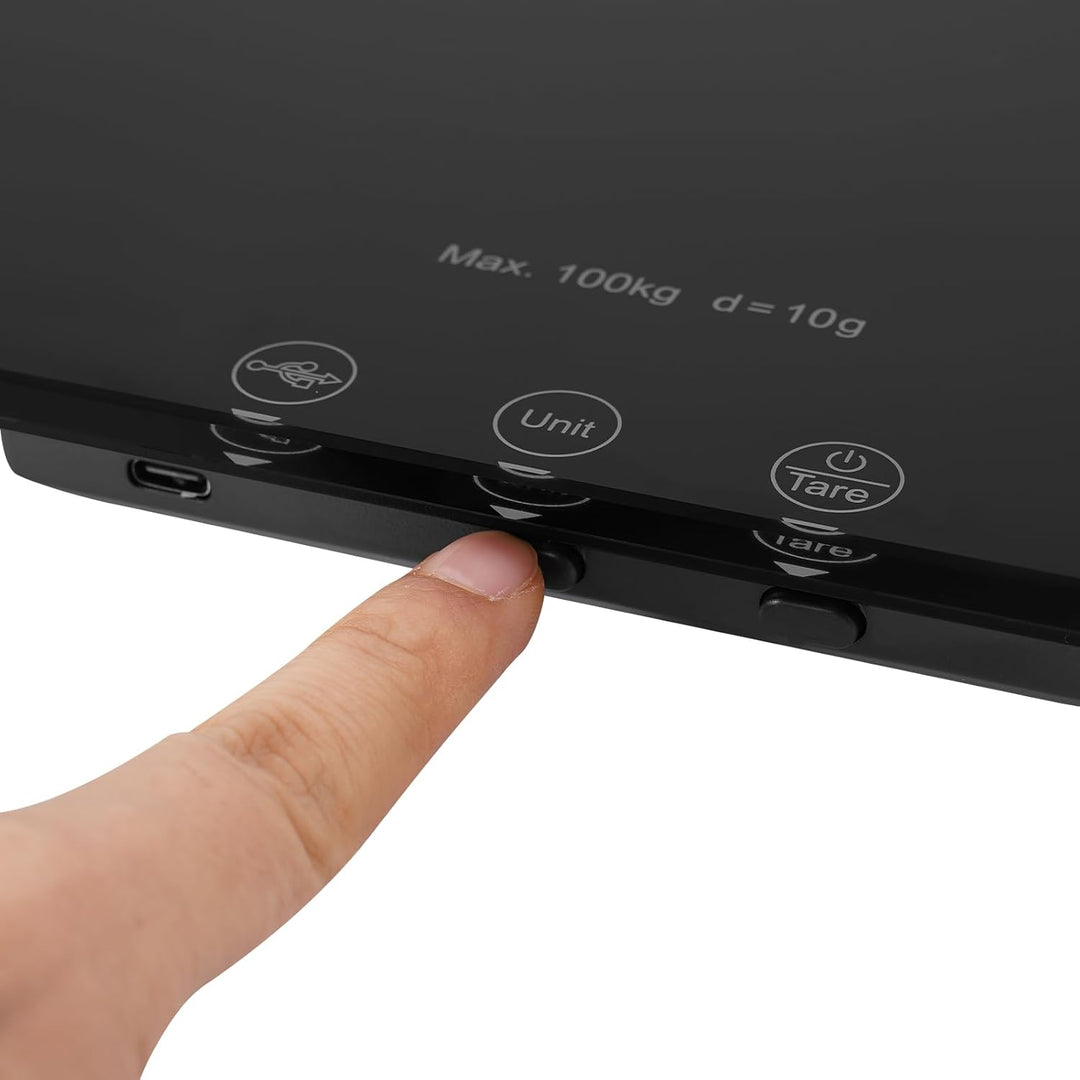 Digitale Haustierwaage, Hundewaage mit 10 g Genauigkeit, 3 Wiegemoden (KG/LB/ST: LB) und Körpergröss