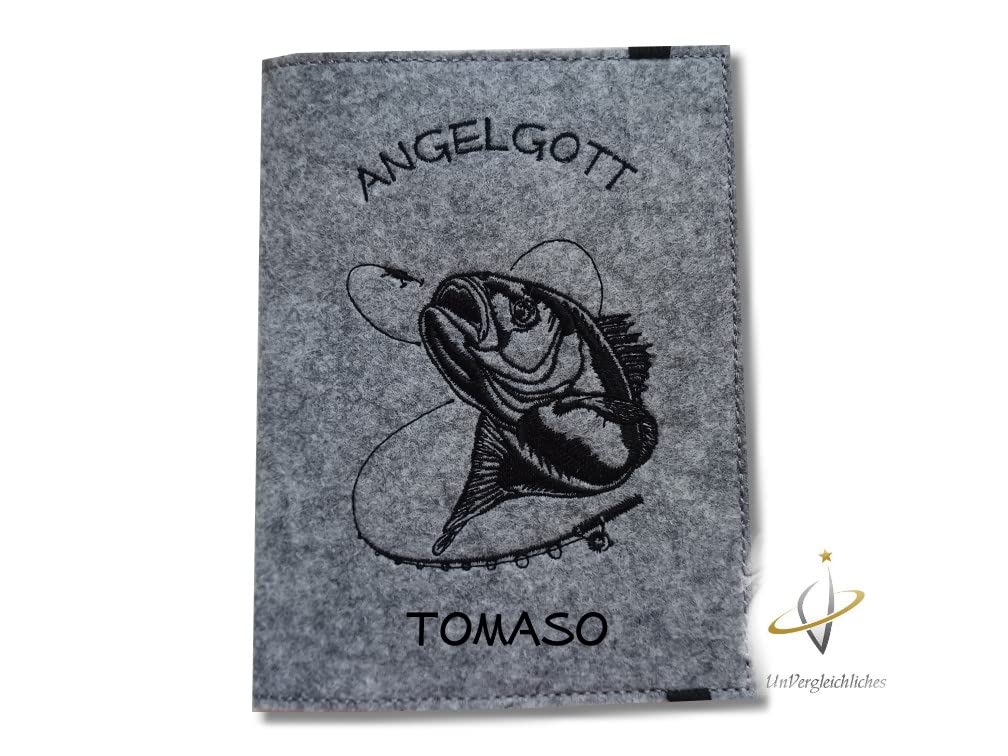 Hülle für den Angelpass/Angelschein personalisierbar *Angelgott*