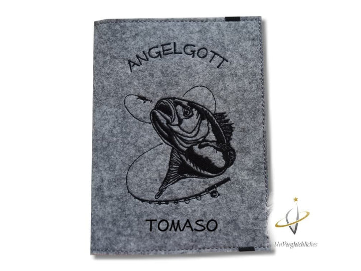 Hülle für den Angelpass/Angelschein personalisierbar *Angelgott*
